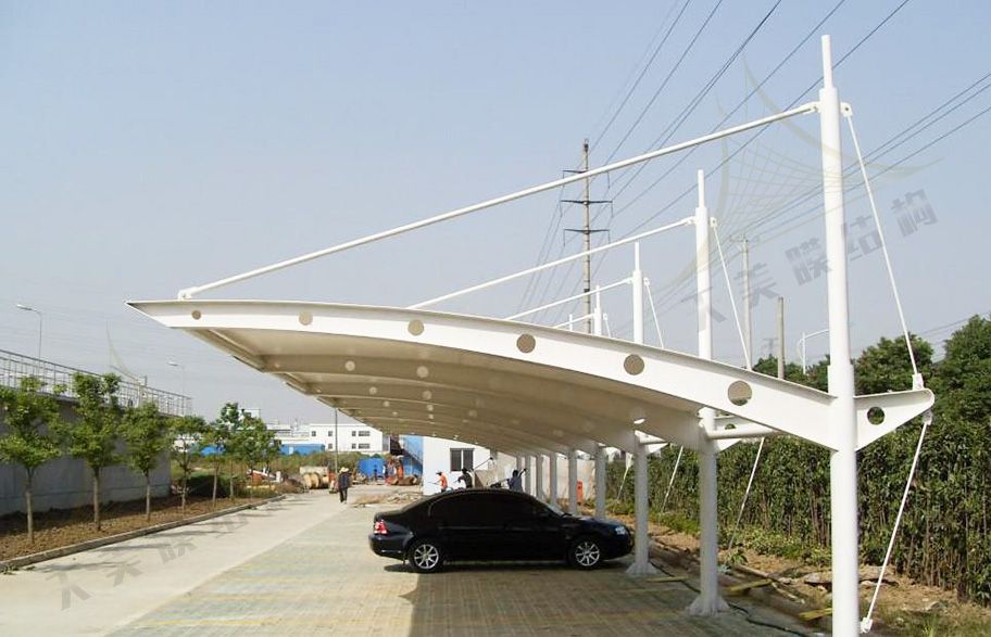 7字型膜結構車棚 7字型膜結構車棚