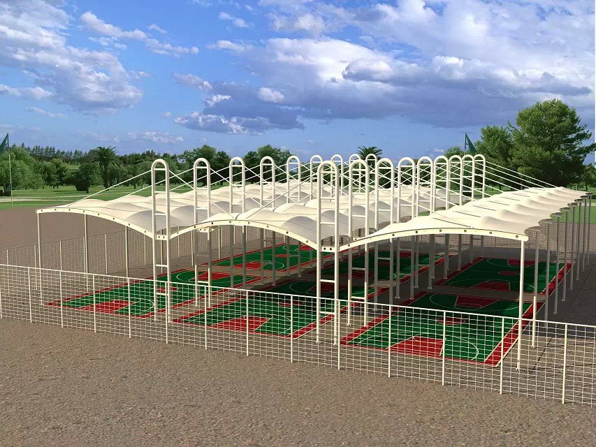 膜結構籃球場 膜結構籃球場